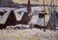 雪の中のブルターニュの村 ポスト印象派 原始主義 ポール・ゴーギャン